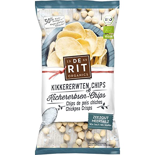 De Rit - Kichererbsen-Chips Meersalz - 75 g - 8er Pack von De Rit