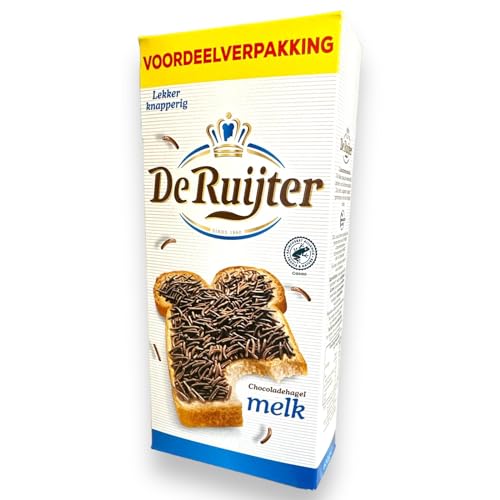 DE RUIJTER Chocoladehagel Melk Vorteilsverpackung XXL mit 610g I Vollmilchschokoladen-Streusel I Hagelslag aus den Niederlanden von De Ruijter
