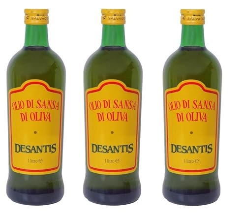 3x De Santis Olio di Sansa Pomace Olivenöl ideal zum Kochen 1L von De Santis