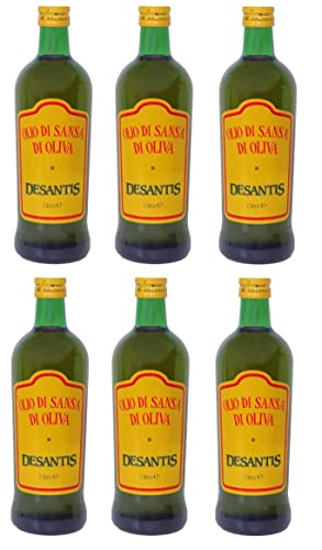 6x De Santis Olio di Sansa Pomace Olivenöl ideal zum Kochen 1L von De Santis