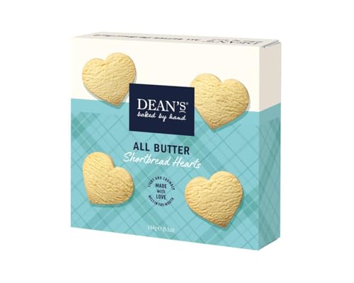 Dean's All Butter Shortbread Hearts - Klassisches britisches Mürbegebäck aus Schottland, 144g von Dean's