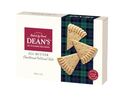 Dean’s All Butter Shortbread Petticoat Tails – Handgebackenes schottisches Buttergebäck – Traditionelle Rezeptur – Zart schmelzend und krümelig – Perfekte Begleitung zu Tee oder Kaffee – 200 g von Dean's