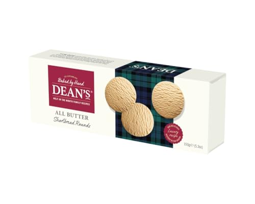 Dean's All Butter Shortbread Rounds - Klassisches britisches Mürbegebäck, 150g von Dean's