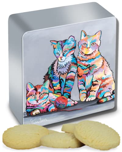 Dean's Barbara, Doris & Jack McCheety All Butter Shortbread Tin - Süße Geschenkdose aus Metall mit Motiv von Steven Brown, klassisch britisches Mürbegebäck, 150g von Dean's