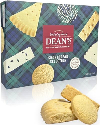 Dean's Shortbread Selection, 360g - Authentisches schottisches Buttergebäck - Traditionelle Shortbread-Finger, Petticoat-Tails und Runde Kekse - Handgefertigt und in Premiumqualität von Dean's