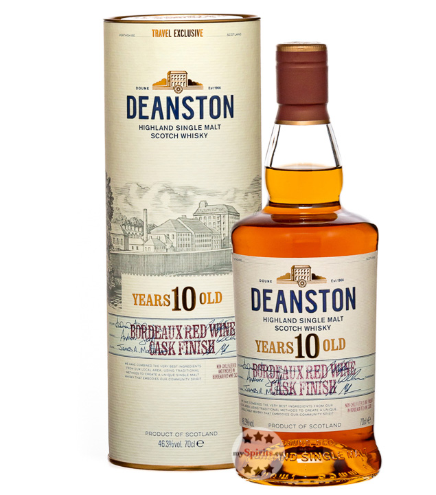 Deanston 10 Jahre Bordeaux Cask Finish Highland Whisky (46,3 % Vol., 0,7 Liter) von Deanston Distillery