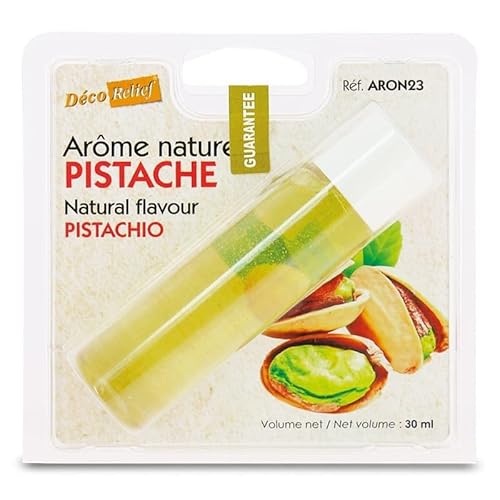 Déco Relief - Natürliches Aroma Pistazie 30 ml – Lebensmittelaroma zum Backen, Kochen – Professionelle Zutat von Déco Relief