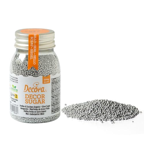 Decora 2081126 PAKETE 100 G SILBER NONPAREILS von Decora