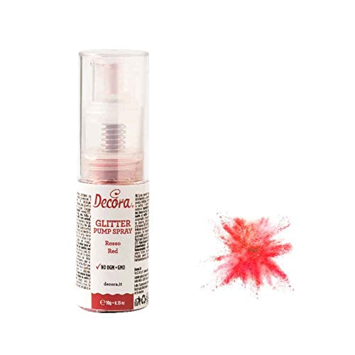 DECORA 9261222 PUMP SPRAY ROTE GLITTER 10 G von Decora