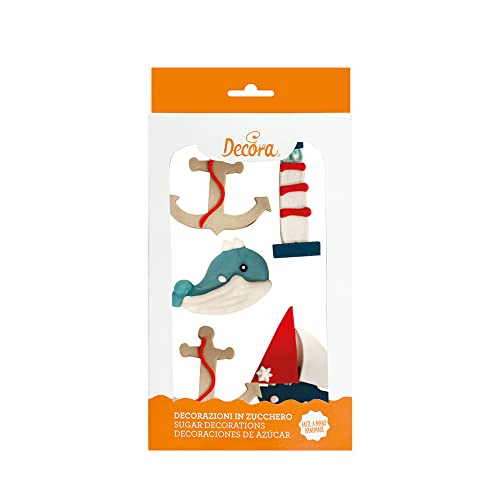 Decora 0500272 5er-Pack Sea Sailing Zuckerdekor, 50 g von Decora