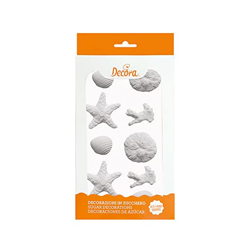 Decora 0600100 9ER-PACK MUSCHELN ZUCKERDEKOR von Decora