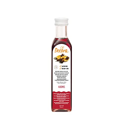 Decora 2201010 ALKOHOHOLFREIE TORTENTRÄNKE (SIRUP) ALCHERMES 250 ML von Decora