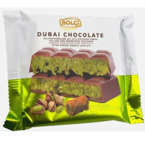 1x 100g Bolci Dubai Schokolade mit 40% Pistaziencremefüllung und Kadayif MEGA Hype auf Insta, TikTok, Facebook & X AUF LAGER!! von Deggelbam