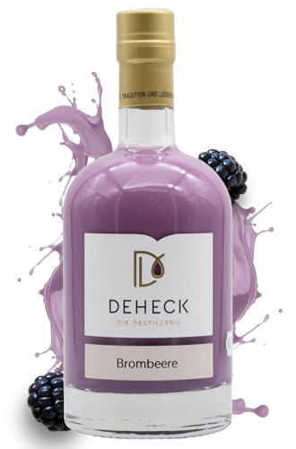 Deheck Brombeer Sahnelikör Fruchtig I Frucht Sahne Likör 15% Vol. I Leckerer Cremig Sahniger Geschmack mit Brombeere I (500ml, Brombeer Sahne) von Deheck Destillerie