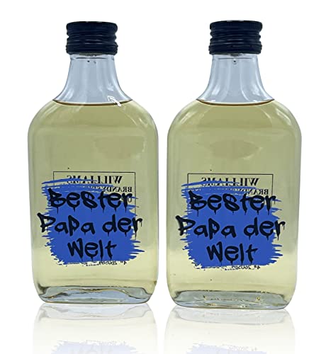 Deheck Williams Spirituose Set für den Mann 2 x 0,2l - Bester Papa der Welt von Deheck