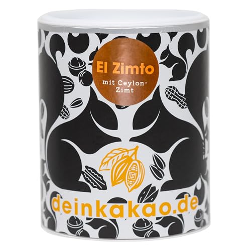 DEIN KAKAO - EL Zimto | Schokoladenpulver mit Kakao aus biologischem Anbau mit 51% Kakaogehalt & natürlicher Süße | Vegane und glutenfreie Bio-Trinkschokolade mit Zimt & Kardamom | 250g Kakaopulver von Dein Kakao