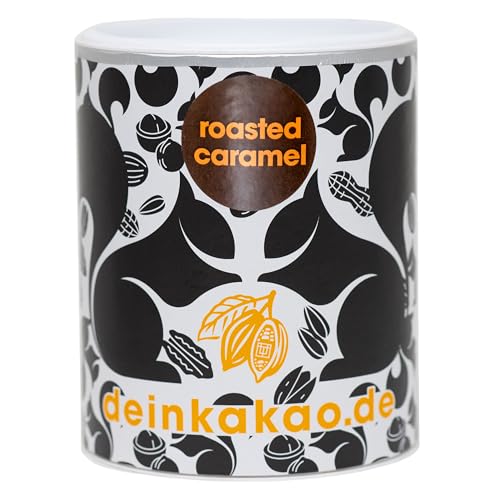 DEIN KAKAO - roasted caramel | Schokoladenpulver mit Kakao aus biologischem Anbau mit 32% Kakaogehalt | Glutenfreie Trinkschokolade mit Karamellpulver | 250g Kakaopulver von Dein Kakao