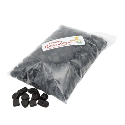 Deine Naschbox | Zuckerfreie Lakritz 5 Sorten Mix| 1kg Nachfüllbeutel | Minimale Verpackung 100% recyclebar - XL Großpackung - Gelatinefrei - Würzig von PE ÄM