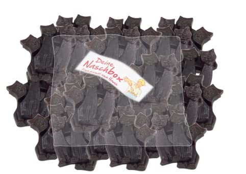 Deine Naschbox | Zuckerfreie große Lakritz Katzen | 1kg Nachfüllbeutel | Minimale Verpackung 100% recyclebar - XL Großpackung - Feste Süßholz Kätzchen von PE ÄM