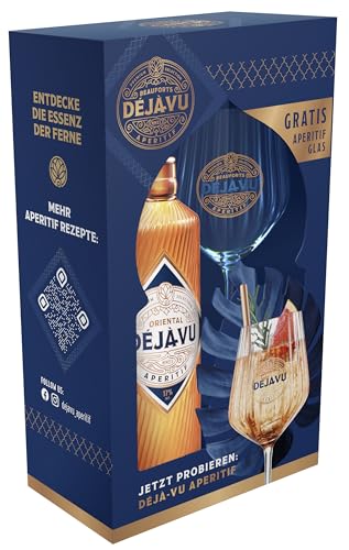 Oriental Deja-Vu Geschenkverpackung | 0,7L Oriental Deja-Vu Aperitif inklusive Gratis Aperitif Glas | 17% Vol. von Déjà-vu