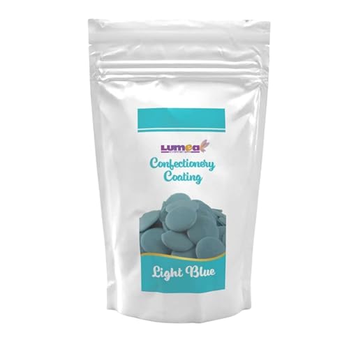 Dekozauber24 Kuvertüre Drops, hellblau, 500g, mit weisse Schokolade Geschmack, Deco Melts Chips mikrowellengeeignet, für Cake Pops, Torten, Kuchen, Drip oder Glasur von Dekozauber24