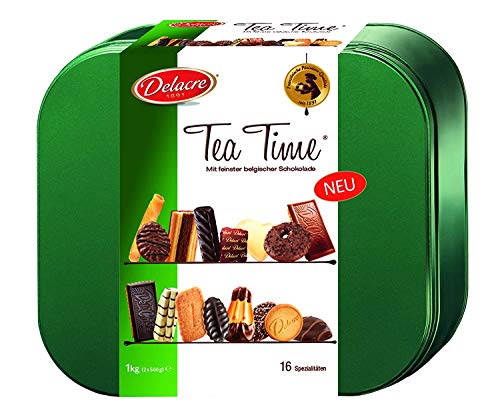 Delacre 5xSonderedition Weihnachten, Gebäckmischung Tea Time Pack (5x1000g Metalldose) von Delacre