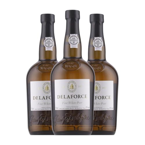 Delaforce Fine White Porto 75 cl Verstärkter Wein (Karton mit 3 Flaschen von 75 cl) von Delaforce