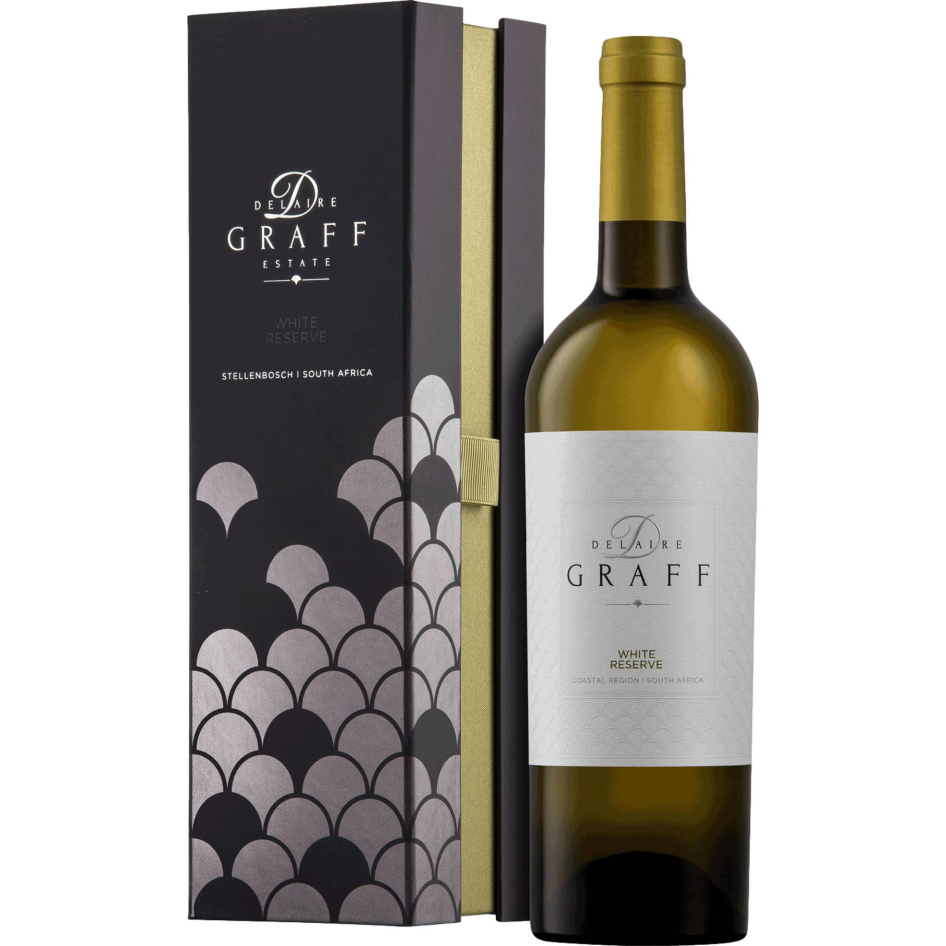 Delaire Graff White Reserve, WO Coastal Region, in Geschenkverpackung, Western Cape, 2021, Weißwein von Delaire Graff, Helshoogte Rd 7602 Stellenbosch, Südafrika / CAPREO GmbH- Gildeweg 10- 46562 Voerde- Deutschland