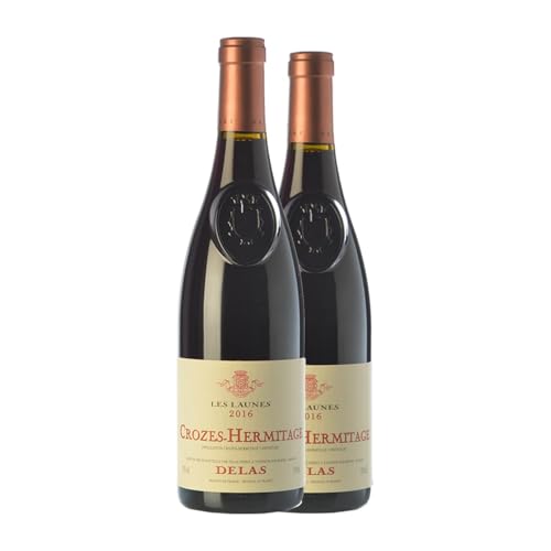 Delas Frères Rouge Les Launes Crozes-Hermitage Eiche 75 cl Rotwein (Karton mit 2 Flaschen von 75 cl) von Delas Frères