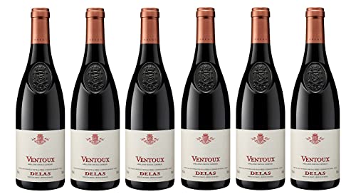 6x 0,75l - 2022er - Delas - Ventoux A.O.P. - Rhône - Frankreich - Rotwein trocken von Delas