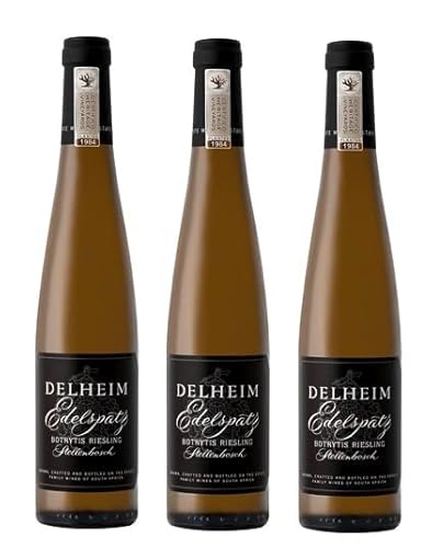 3x 0,375l - 2021er - Delheim - Edelspatz - Riesling - Noble Late Harvest - Stellenbosch W.O. - Südafrika - Weißwein süß von Delheim