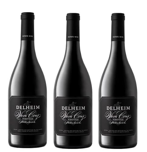 3x 0,75l - 2020er - Delheim - Vera Cruz - Pinotage - Stellenbosch W.O. - Südafrika - Rotwein trocken von Delheim