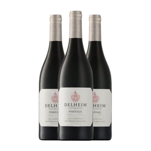 Delheim Pinotage Alterung 75 cl Rotwein (Karton mit 3 Flaschen von 75 cl) von Delheim