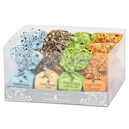 Deliano Schokoladentrüffel aus Italien Tartufi dolci Mixed Sweet Truffles Box von Antica Torroneria Schokoladentrüffel gemischt 16er Set 220 g von Deliano Genuss und gut!