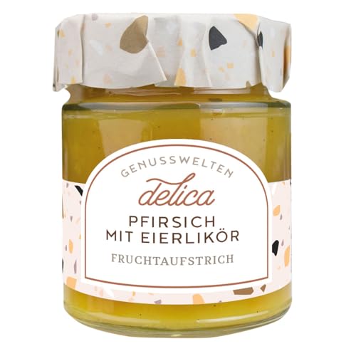 Fruchtaufstrich Pfirsich mit Eierlikör (215 g) von Delica Genusswelten