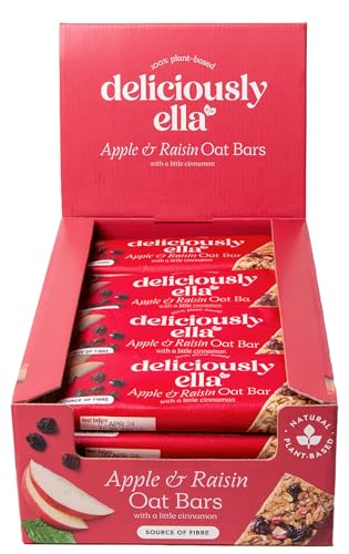 Deliciously Ella - Apfel- und Rosinen-Hafer-Riegel, glutenfrei, veganfreundlich, gesunder Snack, 50 g (16 Riegel) von Deliciously Ella