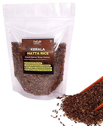 Delight Foods Premium Palakkadan Red Matta Rice | Rose Matta | Kerala Matta | Vadi Matta 700g (500g + 200g) von Delights