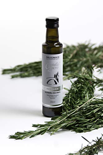 Deligreece Olivenöl Rosmarin Castello Zacro 250ml extra natives Olivenöl (min. 99,6%) frischer Rosmarin - aus Kreta von Deligreece