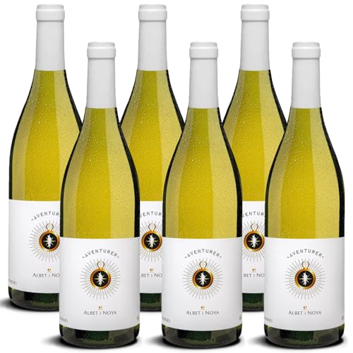 DELINAT – Albet i Noya Aventurer blanc 2022 – Spanischer Weißwein halbtrocken – Bio-Wein aus Penedès, vegan (6 x 0,75l) von Delinat