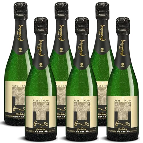 DELINAT – Albet i Noya Espriu Brut 2022– Spanischer Schaumwein herb – Bio-Wein aus Penedès, vegan (6 x 0,75l) von Delinat