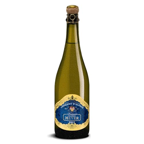 DELINAT – Domaine Meyer Crémant d'Alsace 2021 – Französischer Schaumwein extra herb – Bio-Wein aus dem Elsass, vegan (1 x 0,75l) von Delinat