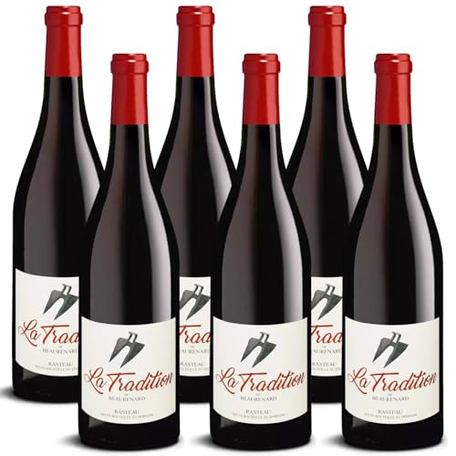 DELINAT – La Tradition de Beaurenard 2020 – Französischer Rotwein trocken – Bio-Wein aus Rasteau, vegan (6 x 0,75l) von Delinat