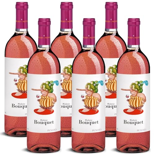 DELINAT – Madame Bouquet rosat 2022 – Spanischer Roséwein trocken – Bio-Wein aus Penedès, vegan (6 x 0,75l) von Delinat