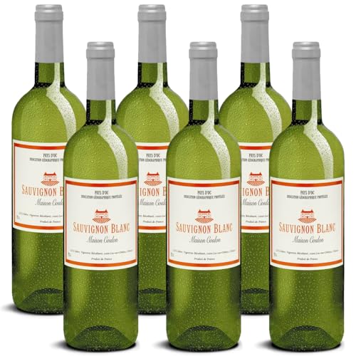 DELINAT – Maison Coulon Sauvignon Blanc 2023 – Französischer Weißwein trocken – Bio-Wein aus Languedoc, vegan (6 x 0,75l) von Delinat