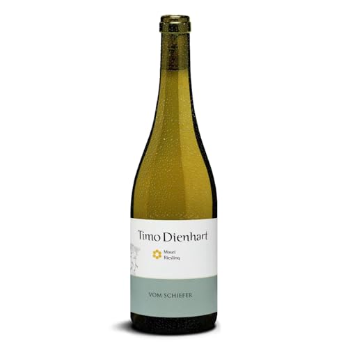 DELINAT – Timo Dienhart Riesling vom Schiefer 2023 – Deutscher Weißwein halbtrocken – Bio-Wein aus der Mosel-Region, vegan (1 x 0,75l) von Delinat