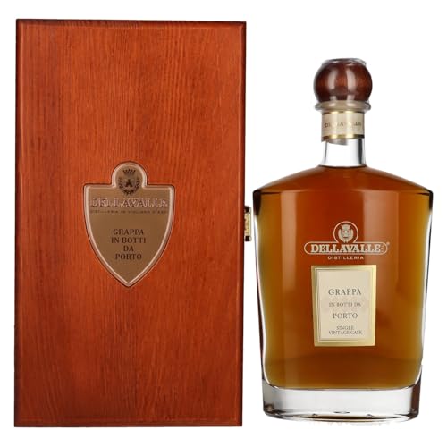 Dellavalle Grappa In Botti Da PORTO Single Vintage Cask 42% Vol. 0,7l in Holzkiste von Dellavalle