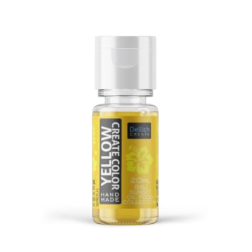 Dellich Create Lebensmittelfarbe auf Ölbasis, 20 ml, Gelb von Dellich create