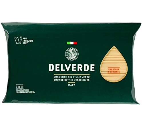 Delverde Spaghetti Italian Durum Weizen Pasta Verde Fluss Italien Familienpackung - 3 kg von Delverde