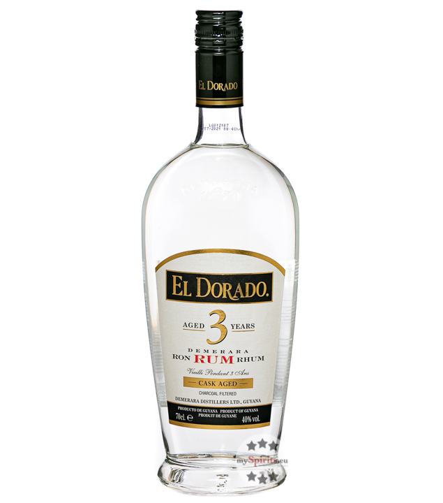 El Dorado 3 Jahre Rum (40 % Vol., 0,7 Liter) von Demerara Distillers