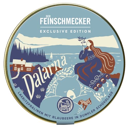 Der Feinschmecker Blaubeerpraline I Dunkle Schokolade mit Lakritze I Criollo-Kakao & schwedische Blaubeeren von Der Feinschmecker